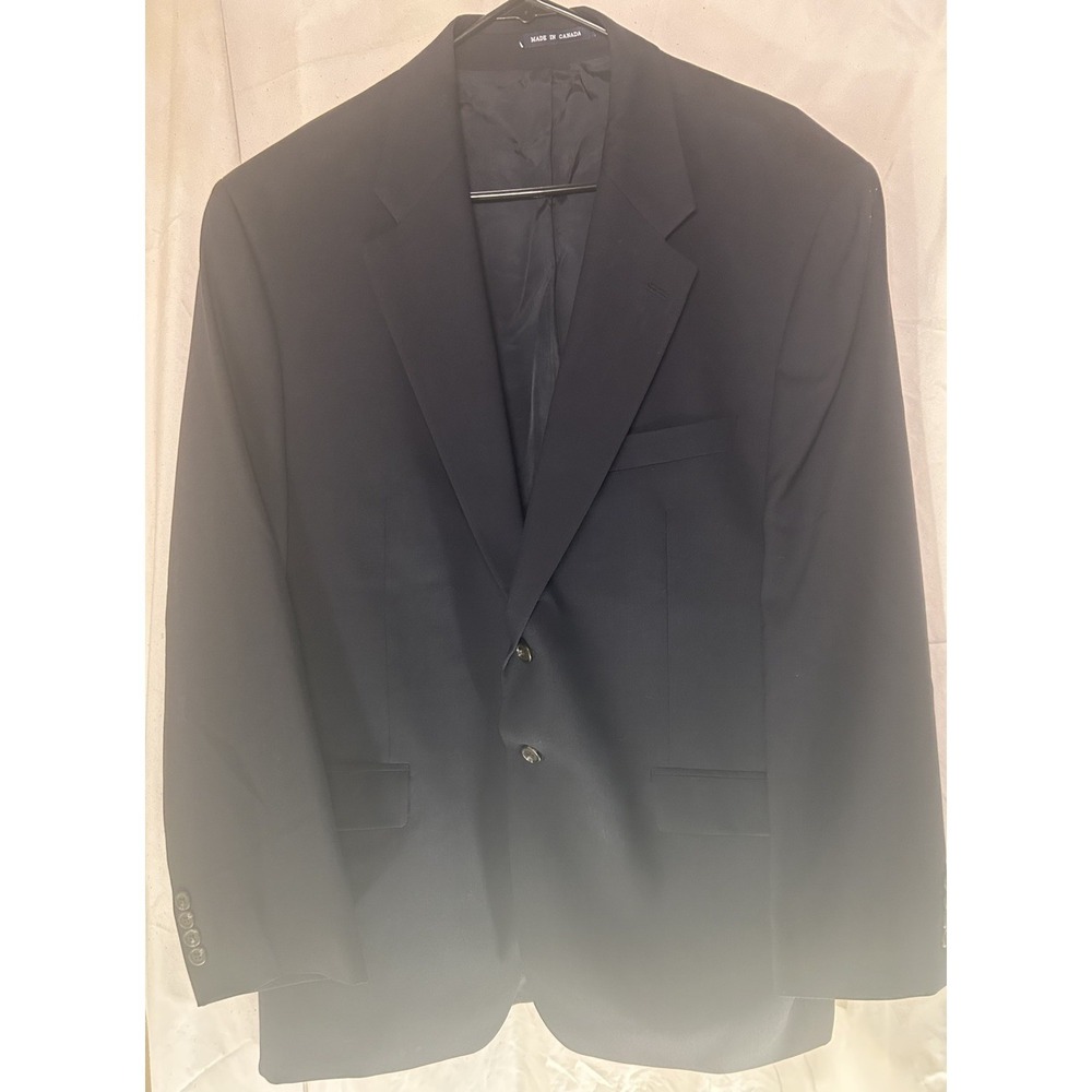 Chaps Ralph Lauren Mens Blazer Sport Coat Navy Blue Wool Cashmere 46R Canada - Picture 1 of 8